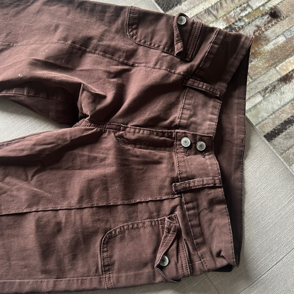 J Galt Brandy Melville Brown Flare Pants Size Small - Picture 6 of 8